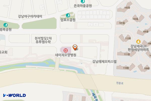 _유알지(강남) 위치 지도 — 서울특별시 강남구 헌릉로569길 21-36