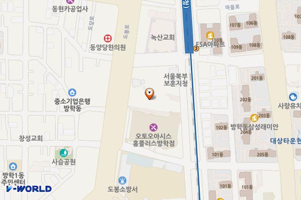 _방학역 모비우스스퀘어 위치 지도 — 서울특별시 도봉구 도봉로 684