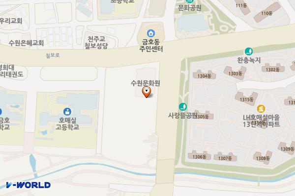 수원문화원 빛누리아트홀 위치 지도 — 경기도 수원시 권선구 호매실로 237