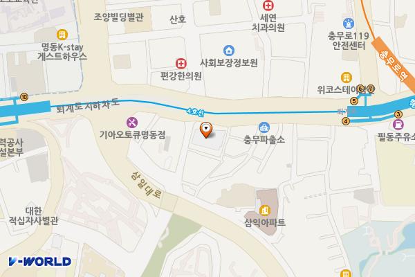 중부세무서 위치 지도 — 서울특별시 중구 퇴계로 170