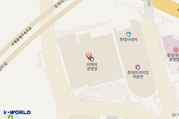이케아 광명점 고객용 위치 지도 — 경기도 광명시 일직로 17