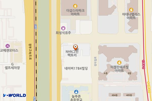 네이버 그린팩토리 (지하3층) 위치 지도 — 경기도 성남시 분당구 불정로 6