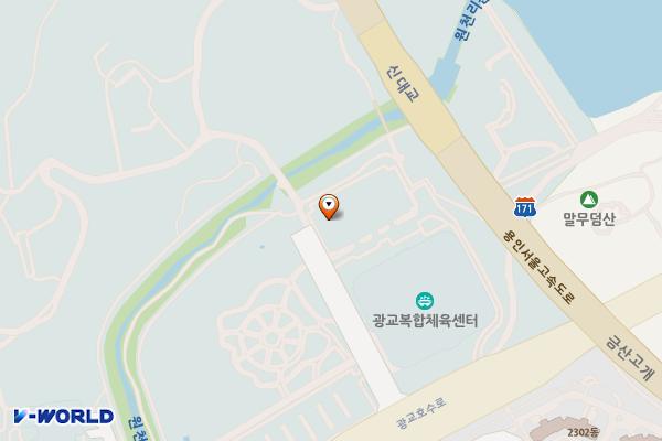광교복합체육센터 위치 지도 — 경기도 수원시 영통구 광교호수로 165
