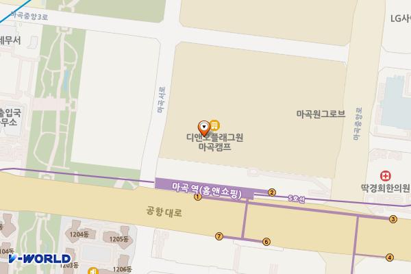 _원그로브 B4-1 위치 지도 — 서울특별시 강서구 공항대로 165