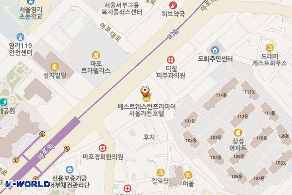 _서울가든호텔 위치 지도 — 서울특별시 마포구 마포대로 58
