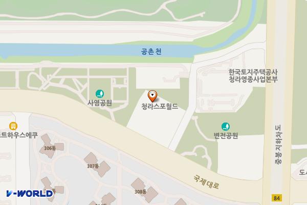 청라스포월드 위치 지도 — 인천광역시 서해구 국제대로 237
