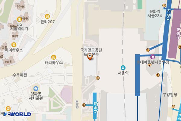 _서울역 지상4층 주차장 위치 지도 — 서울특별시 중구 한강대로 405