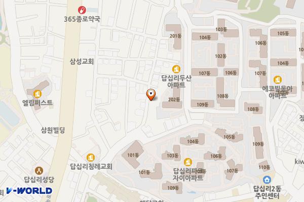 중산 공영주차장 지상3층 위치 지도 — 서울특별시 동대문구 답십리로56길 89