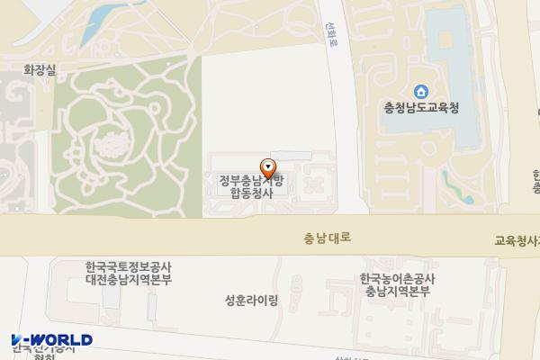 정부충남지방합동청사 위치 지도 — 충청남도 홍성군 홍북읍 충남대로 45