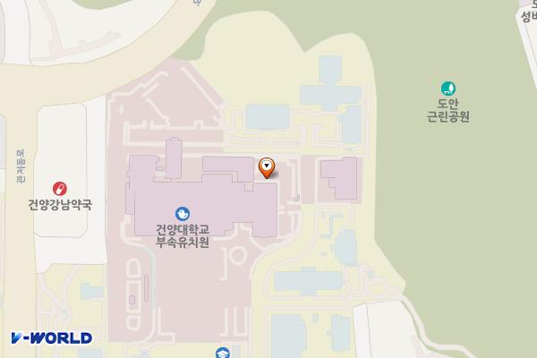 건양대학교병원 옥외 제2주차장 위치 지도 — 대전광역시 서구 관저동로 158
