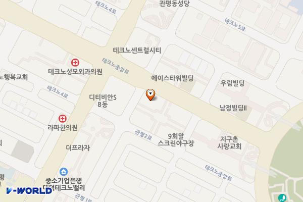 _SK렌터카 북대전지점 위치 지도 — 대전광역시 유성구 테크노중앙로 54