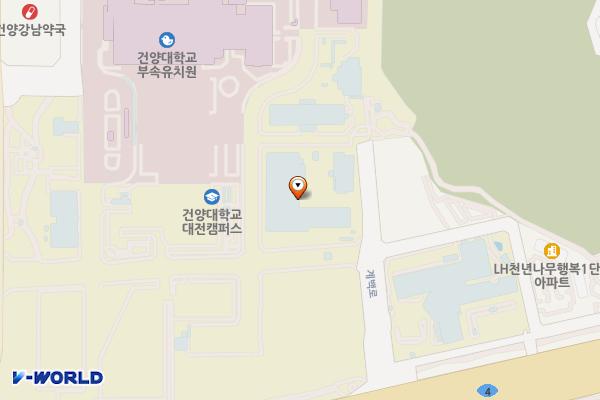 건양대학교 메디컬캠퍼스L보건학관 위치 지도 — 대전광역시 서구 관저동로 158