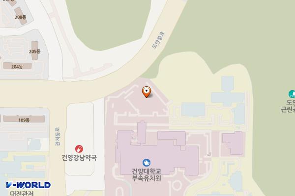 건양사이버대학교 위치 지도 — 대전광역시 서구 관저동로 158