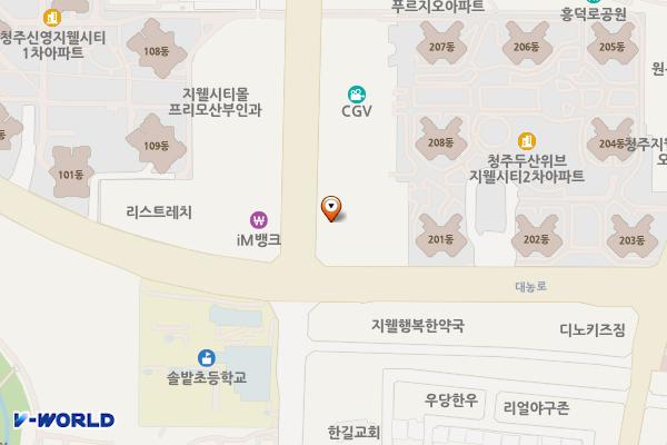 흥복드림몰 위치 지도 — 충청북도 청주시 흥덕구 대농로 47