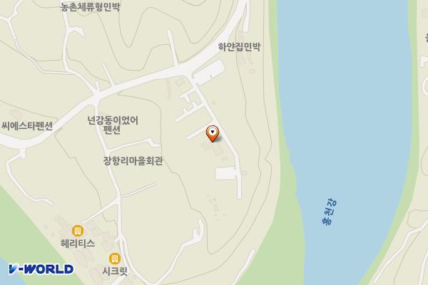 홍천강오토캠핑장 위치 지도 — 강원특별자치도 홍천군 북방면 장항리 188