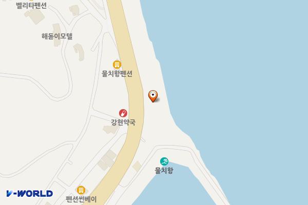 양양 물치항 공영주차장 위치 지도 — 강원특별자치도 양양군 강현면 동해대로 3594