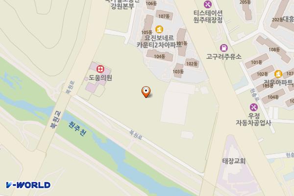 원주 우리홈마켓 위치 지도 — 강원특별자치도 원주시 북원로 2638