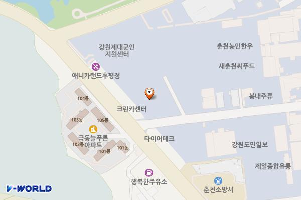 춘천ICT벤처센터 위치 지도 — 강원특별자치도 춘천시 후석로462번길 7