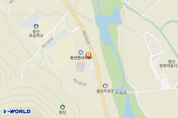 강릉시 왕산면사무소 위치 지도 — 강원특별자치도 강릉시 왕산면 백두대간로 1995