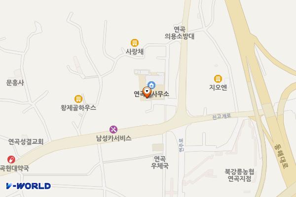 강릉시 연곡면사무소 위치 지도 — 강원특별자치도 강릉시 연곡면 연주로 35-8