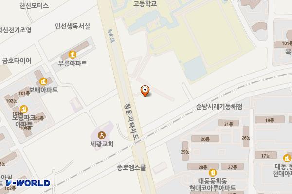 동해시 북삼건강생활지원센터 위치 지도 — 강원특별자치도 동해시 청운로 96