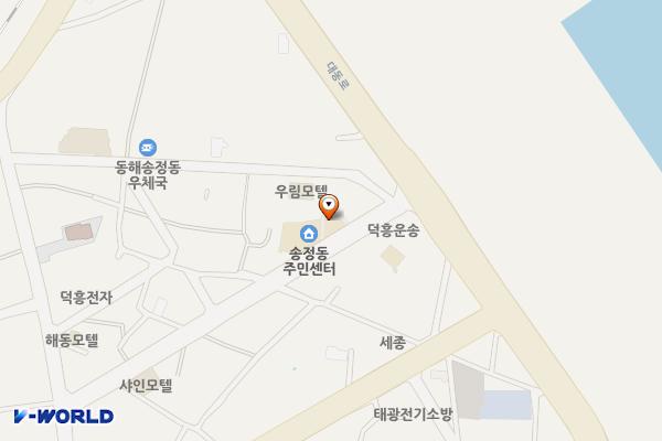 동해시 송정동주민센터 위치 지도 — 강원특별자치도 동해시 동해항2길 25