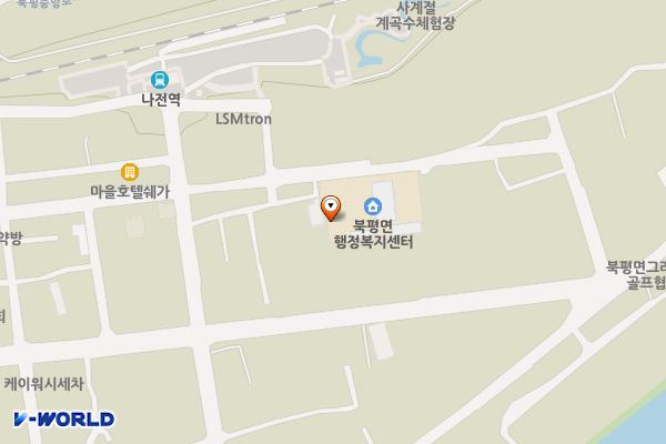 정선군 북평면사무소 위치 지도 — 강원특별자치도 정선군 북평면 북평6길 34