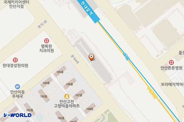한대앞역환승(동측) 위치 지도 — 경기도 안산시 상록구 이동 622-11