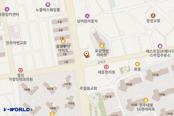 전주중산신용협동조합 위치 지도 — 전북특별자치도 전주시 완산구 공북로 47