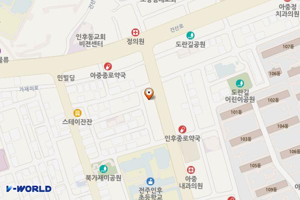 노송신협 위치 지도 — 전북특별자치도 전주시 덕진구 무삼지로 85