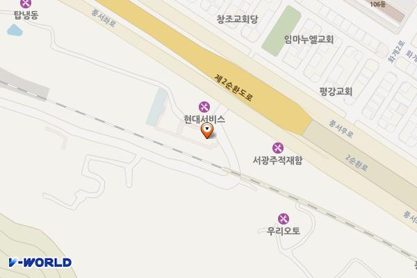 중흥레포츠클럽 풍암지점 위치 지도 — 전남광주통합특별시 서구 풍서좌로 129