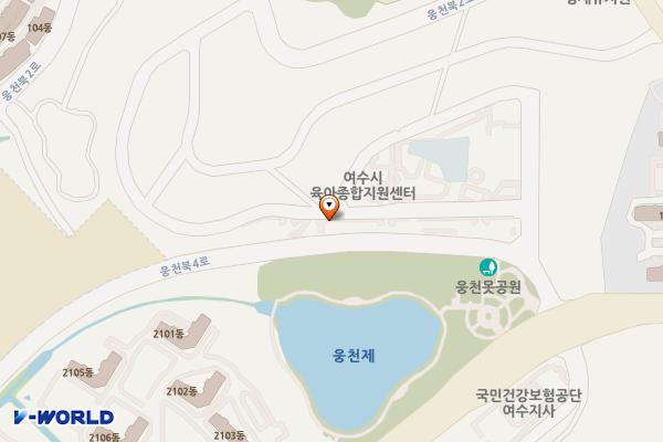 여수웅천에듀파크공영주차장 위치 지도 — 전남광주통합특별시 여수시 웅천동 1821-3