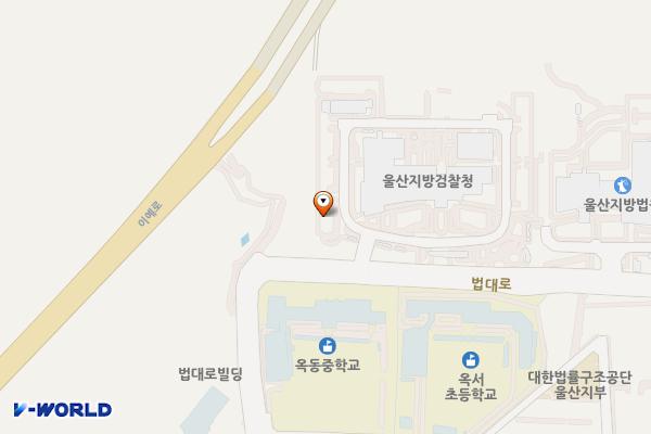 울산지방검찰청 위치 지도 — 울산광역시 남구 법대로 45