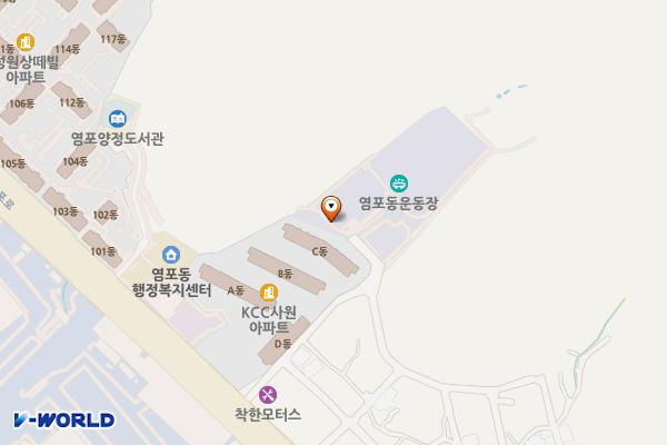 염포운동장 위치 지도 — 울산광역시 북구 염포동 376 염포운동장