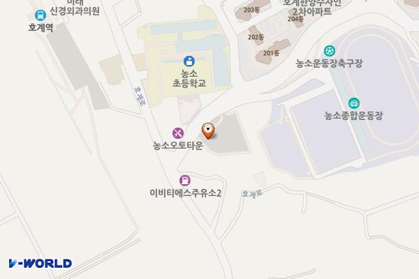 창평공영주차장 위치 지도 — 울산광역시 북구 창평동 1052-1