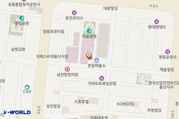 울산보람병원 위치 지도 — 울산광역시 남구 삼산동 1553-8