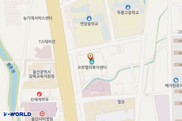 오토밸리복지센터 위치 지도 — 울산광역시 북구 산업로 1020