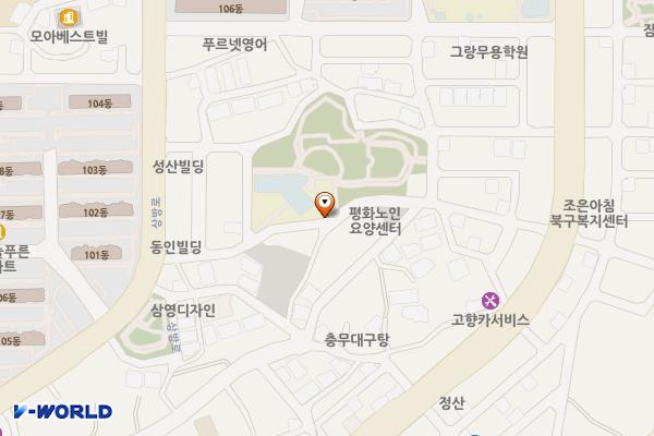상방공원이면노상주차장 위치 지도 — 울산광역시 북구 연암동 1095-8