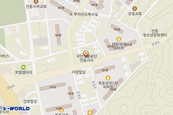 국민연금공단_안동지사 위치 지도 — 경상북도 안동시 광명로 211