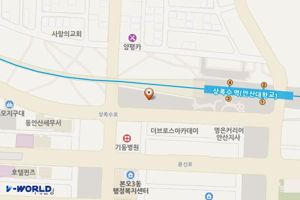 상록수역환승주차장 위치 지도 — 경기도 안산시 상록구 본오동 875-5