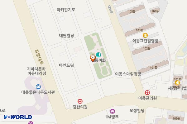대이동 공영주차장 위치 지도 — 경상북도 포항시 남구 대이로127번길 12-10