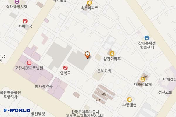 포항 세명기독병원 위치 지도 — 경상북도 포항시 남구 포스코대로353번길 16