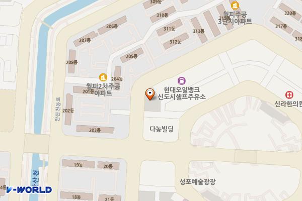 다농마트뒤 위치 지도 — 경기도 안산시 상록구 월피동 445-2