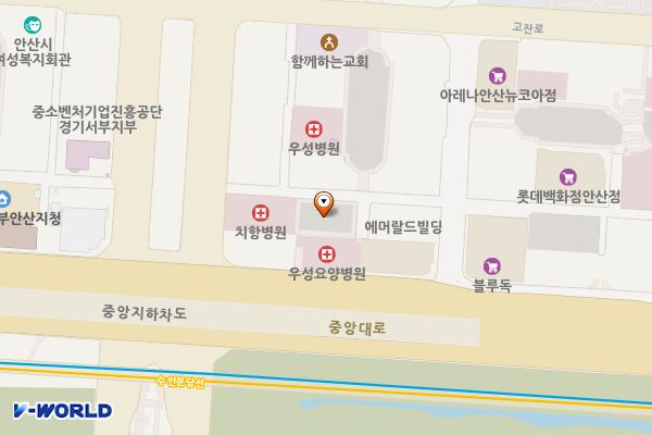 우성요양병원앞 위치 지도 — 경기도 안산시 단원구 고잔동 531-1