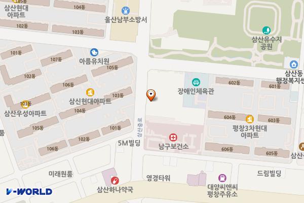 울산노동자종합복지회관 위치 지도 — 울산광역시 남구 삼산중로 144