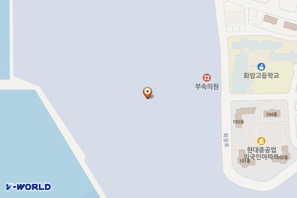 HD현대중공업 해양경영관 위치 지도 — 울산광역시 동구 방어진순환도로 400