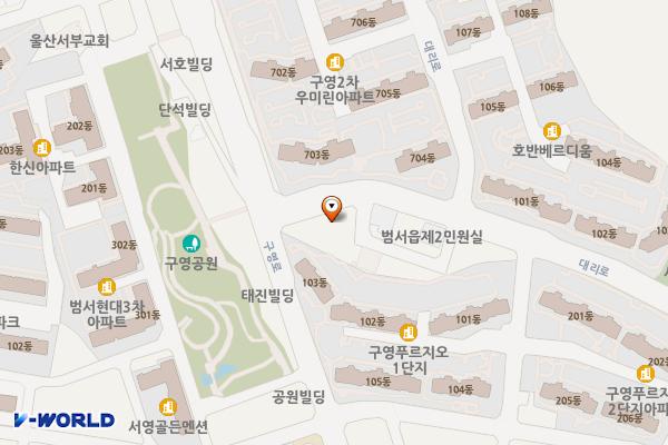 범서대리공영주차장 위치 지도 — 울산광역시 울주군 범서읍 구영리 216-1
