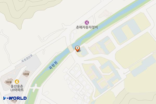 춘해보건대학교 정문 위치 지도 — 울산광역시 울주군 웅촌면 곡천리 677