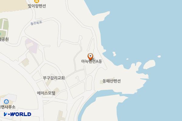 아늑펜션 위치 지도 — 경상북도 울진군 북면 부구2길 25