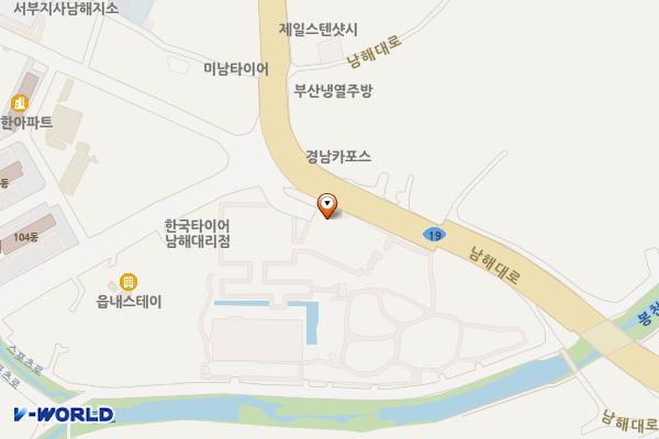 남해유배문학관 위치 지도 — 경상남도 남해군 남해읍 남해대로 2745
